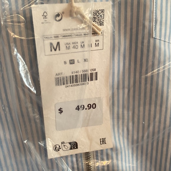 Zara Striped Limited Edition bomber jacket shirt - Picture 2 of 4